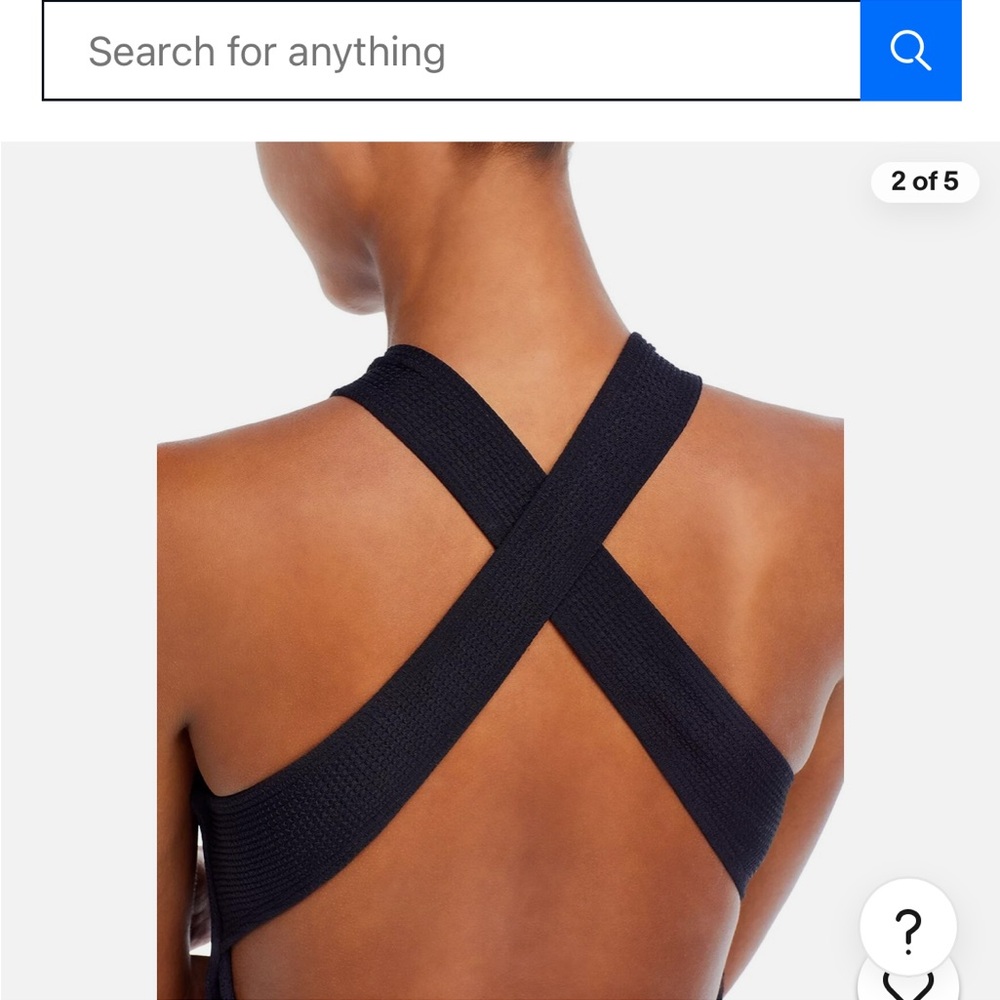 Shoshanna Plisse Black Halter One Piece Swimsuit - Picture 2 of 6